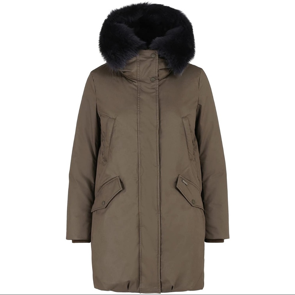 Woolrich Down Parka with Raccoon Fur Hood